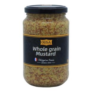法国原装进口欧萨整粒芥末籽酱粗粒大藏黄芥末酱法式沙拉炸鸡酱