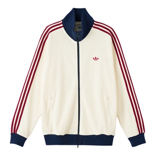 阿迪达斯三叶草运动外套官方正品春新款华夫格上衣Adidas休闲夹克
