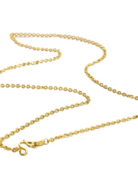 足金金包银O字项链女款锁骨链条送女友高级感礼物爆款百搭款素链