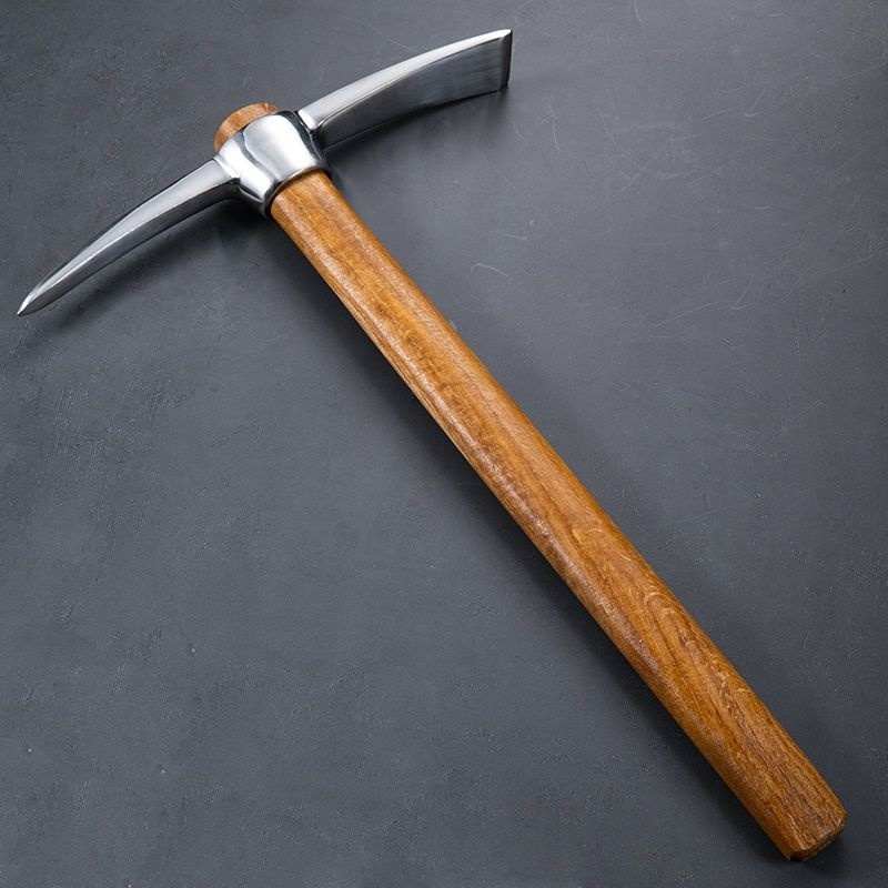 不锈钢镐户外小洋镐十字镐纯钢挖笋锄头多功能农用登山镐冰镐加厚