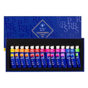 鲁本斯第四代固体水彩颜料彩绘12色24色48珠光色粼光水彩画颜料铁盒水彩分装清新款璀璨系列二初学者套装