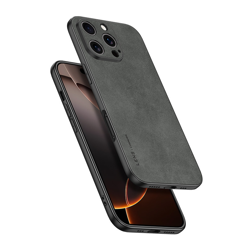 适用苹果16promax手机壳iphone17小羊皮15pro防摔软套14pm全包13/12/11外壳plus简约air