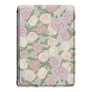 适用于kindle保护套658油画花朵电子书paperwhite女scribe/oasis3/2第11代kpw4/5/6寸阅读器voyage1499壳958