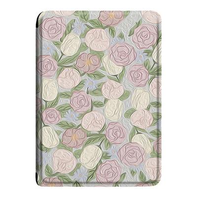 适用于kindle保护套658油画花朵电子书paperwhite女scribe/oasis3/2第11代kpw4/5/6寸阅读器voyage1499壳958