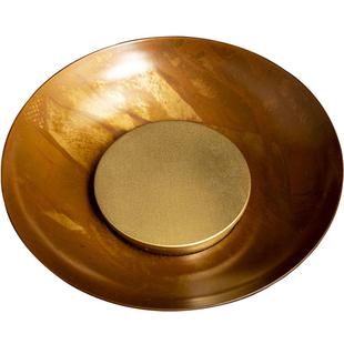 容山堂茗仕铜壶承小茶盘紫铜干泡盘储水小茶台隔热垫紫砂壶托