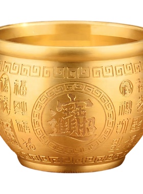 黄铜招财聚宝盆金蟾摆件耐高温