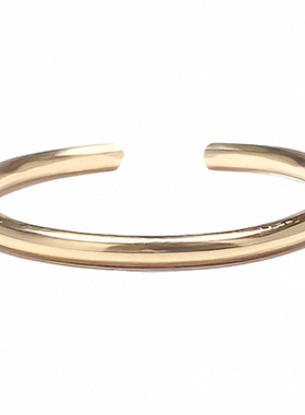 14K金简约圆形可调节脚趾环戒指