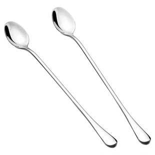 不锈钢勺子长柄咖啡勺子加长搅拌勺甜品勺家用调味勺子ins高颜值