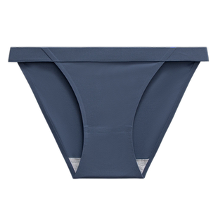 DPL性感半丁字女士三角冰丝内裤低腰开叉细带运动黑色纯棉裆内衣