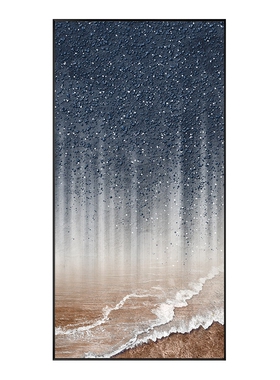 原美纯手绘装饰风景油画大芬油画村印象派厚肌理感奶油风星空