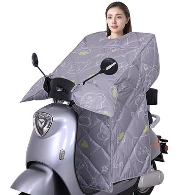 防晒防水电动车挡风被侧翼防走光