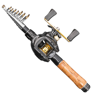 钓鱼竿伸缩便携超短迷你小路亚竿马口竿海竿抛竿枪直柄水滴轮套装
