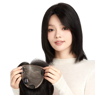 瑞贝卡假发片女蓬松增发量中分刘海头顶补发无痕隐形自然头顶发片