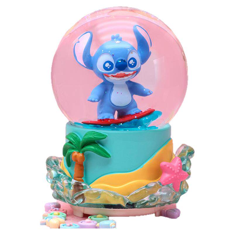 可爱史迪仔水晶球音乐盒礼物
