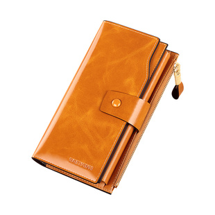 钱包女士长款真皮2026新款复古多卡位钱夹大容量头层牛皮简约皮夹