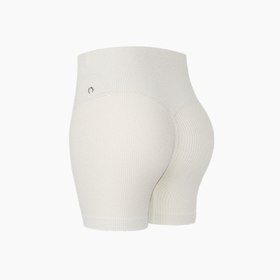 RESHAPE/重塑之路 螺纹细闪运动紧身短裤高腰针织健身短裤Sparkle