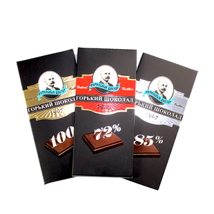 俄罗斯原装进口老教授世家系列特苦型100%黑巧克力可可脂休闲零食