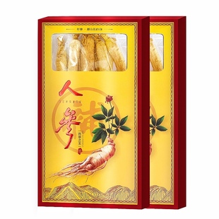 人参礼盒5-6支长白山人参非野山参干人参泡酒专用中药材生晒白参