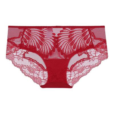 【25秋冬】兰卡文(LA CLOVER)蕾丝中腰平角裤内裤女羽梦LC23AAU1