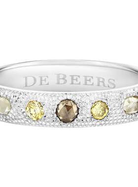DeBeers白金戴比尔斯窄版戒指