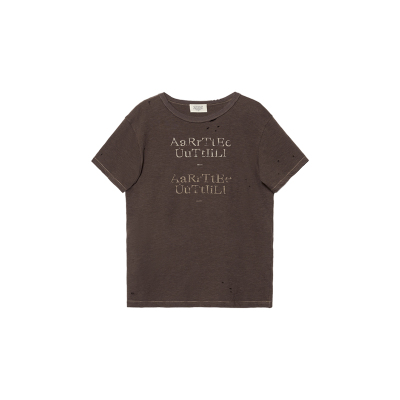 100棉字母印花设计宽松短袖T恤