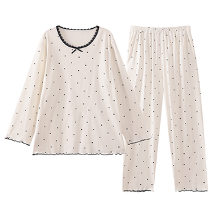 德绒睡衣女款春秋季2025新款长袖女士磨毛薄绒冬天家居服保暖套装