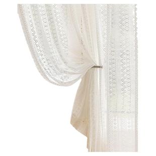 挂钩/打孔加工复古镂空蕾丝窗纱帘飘窗阳台田园防晒隔热成品窗帘