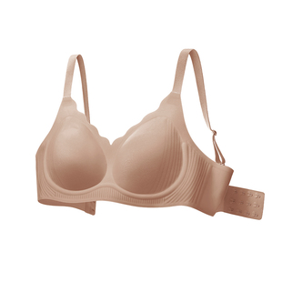 【大胸粉底液内衣】遐肤色轻薄全罩杯无钢圈隐形无痕大胸显小文胸