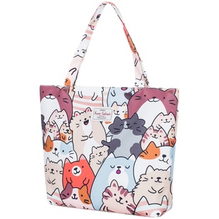 Forever cultivate大容量包包女秋冬卡通手提学生书包单肩布袋包