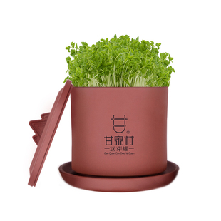 厂家直销家用生豆芽机紫砂豆芽罐豆芽发芽神器四季可用发胖豆芽