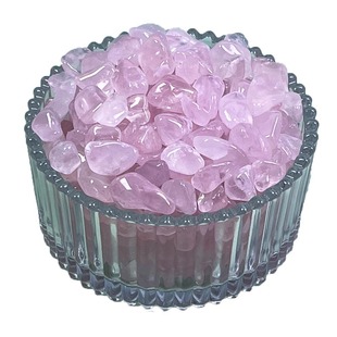 天然粉水晶碎石芙蓉石原石粉色水晶摆件七宝石曼扎装藏裸石无优化