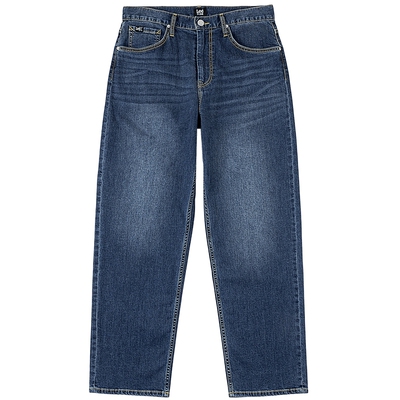 【张凌赫代言】Lee26春夏新品轻薄761宽松阔腿牛仔裤深蓝男潮流