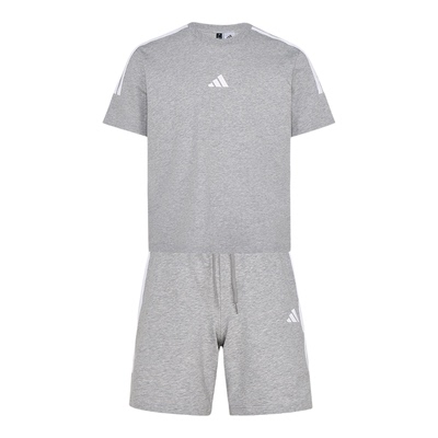 Adidas/阿迪达斯官方正品U TRACKSUIT男女圆领经典短袖套装KX0523