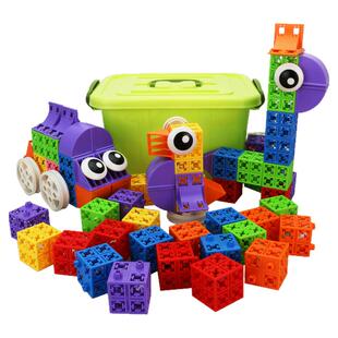 大号索玛立方体儿童六面拼插积木智力开发益智早教拼装玩具小学生