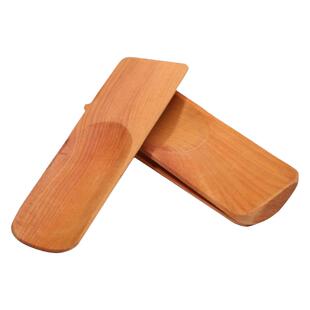 香雪松木实木鞋拔子小巧鞋拔提鞋器 穿鞋木鞋拔 一对