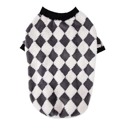 2024冬季新款#棋盘格大狗狗绒衣