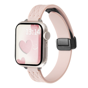 适用iwatchs9表带s10新款s8苹果7手表链6手表带5磁吸iwatchse运动硅胶applewatchs9女生小众11手表链新品质感