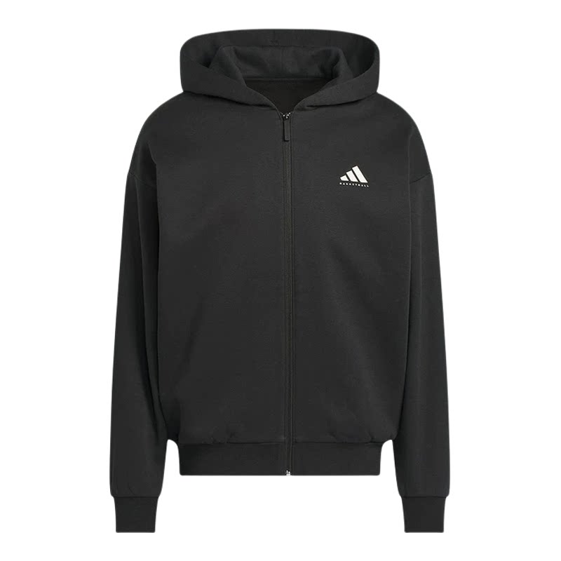 adidas阿迪达斯男女款时尚百搭篮球运动针织连帽夹克外套 KB3064