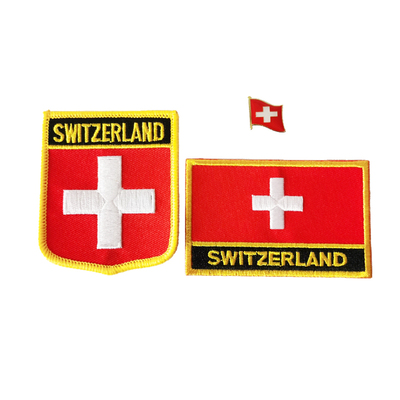 switzerland瑞士国旗布贴背胶