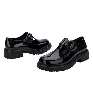 Melissa梅丽莎女新款秋冬果冻厚底单鞋红色玛丽珍鞋新年鞋子33882