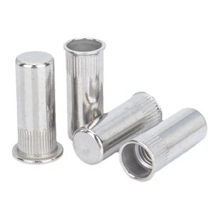 304不锈钢盲孔拉铆螺母平头竖纹圆柱封闭铆螺柱M4M5M6M8防水拉母