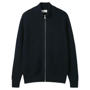 妙不可言！触感柔顺！外贸男装秋冬百搭双拉链立领针织开衫外套潮