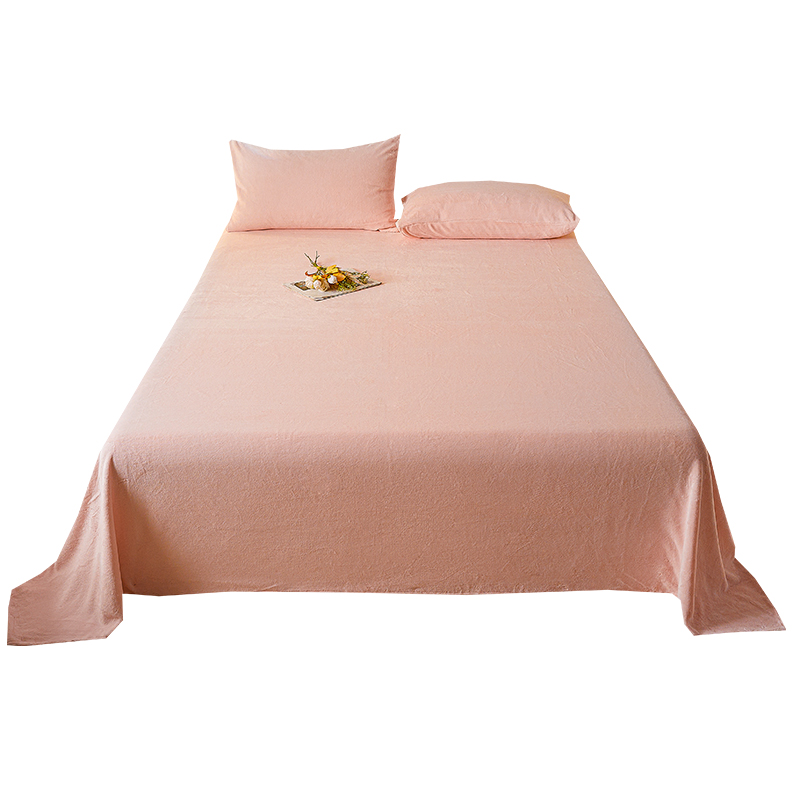 秋冬季加厚牛奶绒床单单件加绒法兰珊瑚绒毛毯绒毯单人被单三件套