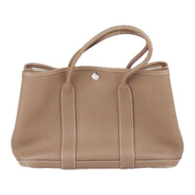 「8.5新」HERMES(爱马仕)GARDEN PARTY大象灰NEGONDA皮30手提包