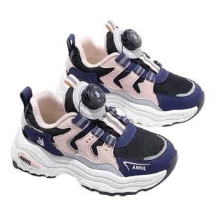 annil安奈儿童鞋女童老爹鞋冬季新款小女孩加绒二棉鞋儿童运动鞋