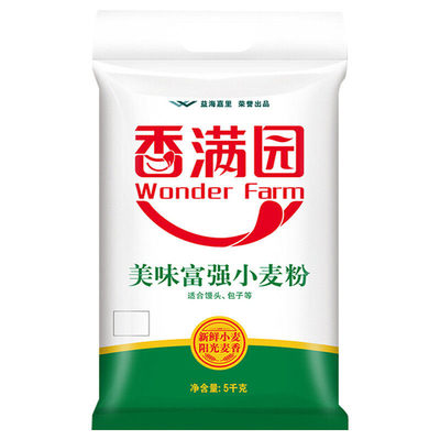 香满园 WONDER FARM美味富强小麦粉5kg家庭适用多款式任选面粉