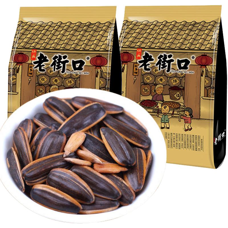 老街口瓜子焦糖味山核桃味葵花籽花生坚果炒货休闲零食大包装