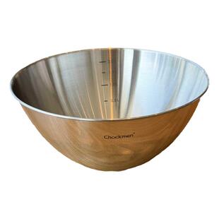 Chockmen18/10不锈钢薄款水果碗沙拉盆烘焙料理盆洗菜18/22/27cm