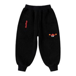 嘟嘟家儿童拜年服喜庆年装唐装裤子冬季男童长裤宝宝周岁礼服棉裤