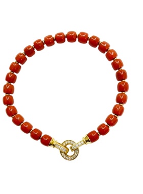 天然南红手链满色满肉南红手串